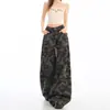Jeans de Pierna Ancha Camuflados Unisex Estilo Casual para Mujer, Nuevo Estilo Primavera y Otoño, Caída Suelta y Adelgazantes, Jeans de Longitud Completa Estilo Ins