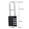 Cerradura Extendida de Metal con Contraseña para Casillero, Puerta Pequeña de Cajón Candado de Larga Viga Hb04 Procesamiento Personalizado Oem