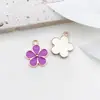 1 Colgante Morado con Goteo de Aceite Estilo Coreano DIY Pulsera de Aleación de Zinc Colgante para Collar Pendiente Colgante para Llavero Accesorios de Joyería