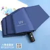 Paraguas Totalmente Automático para Hombres y Mujeres, Plegable, Tamaño Grande, Reforzado, Engrosado, Paraguas de Sol para Lluvia o Sol, Sombrilla, Protección Solar, Anti-UV