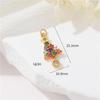 Zhongxing Ouro 14k Micro Zircônia Árvore de Natal Trevo de Quatro Folhas Amor Pingente de Colar Material Artesanal Acessórios para Joias DIY