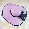 Sombrero para mujer de verano estilo coreano moderno sombrero de paja plegable sombrero de playa de verano Sombrero para el sol protección solar ala ancha sombrero de sol para mujer