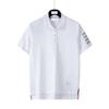Polo de Verano Tb de Manga Corta con Cuello Camisero, Polo Versátil Casual Unisex con Diseño de Rayas en la Manga