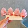 24 primavera nuevo estilo coreano diamante tridimensional encantador doble capa hilo clip para niños lindo peineta de celebridad de internet tocado