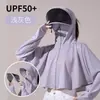 Ropa de Protección Solar para Mujer 2026 Verano Máscara de Protección Solar para Cubrir la Cara, Anti-Ultravioleta, Seda de Hielo Transpirable Delgado Chal Corto Ropa de Protección Solar