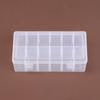 Caja de Almacenamiento de Plástico Transparente Simple de 12 Compartimentos Desmontables con Tapa Caja Pequeña para Tornillos Piezas de Ferretería DIY Cuentas Sueltas Joyería