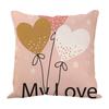 Nueva Funda de Almohada con Patrón de Carta de Amor del Día de San Valentín de Amazon Almohada para Sofá Funda de Almohada Fabricante Diseño Venta al por Mayor