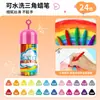 Crayones Touch Mark no manchan las manos, bolígrafos de dibujo antiadherentes para niños, pasteles de aceite triangulares para preescolar, crayones que no manchan