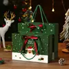 Sacolas de presente de Natal, estilo novo espesso de papel kraft Papai Noel sacolas de papel vermelho e verde atacado