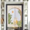 Nova cortina de porta decorativa de gato laranja cortina de partição de banheiro quarto haste telescópica sem furos tecido de cortina feia cortina de porta meia cortina