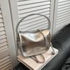 Bolso Pequeño Plateado Simple Popular Estilo Coreano para Mujer 2025 Nuevo Moda Casual Cadena Bolso Cruzado de Hombro Bolso Pequeño de Mano