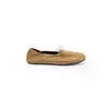 Zapatos Planos de Cuero Ultra Suave Color Uva para Mujer con Lazo, Zapatos de Ballet de Suela Plana, Zapatos Casuales de Cuero sin Cordones