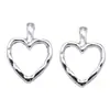 24x 18mm 2.8g Plata Antigua DIY Retro Aleación de Zinc Accesorios para Joyería Martillo Hueco Colgante de Corazón