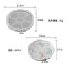 Molde de Silicone Redondo de Gesso de Cristal para Prato Flor de Ameixa Suporte de Vela Prato de Armazenamento DIY