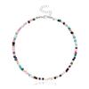 Joyería Transfronteriza Europea y Americana Bohemio Collar Corto Ajustable de Cuentas de Arroz Coloridas