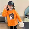 Camiseta básica de niña otoño 2026 nuevo top elegante para niños, prenda interior de cuello redondo para niños mayores, camiseta de manga larga de algodón puro