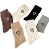 Meias de comprimento médio para filhotes, outono e inverno, meias empilhadas da moda para meninas, meias estilo japonês, meias escolares de urso, meias femininas
