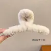 Pinza de Garra de Peluche para Mujer, Pinza Grande para el Cabello de Otoño e Invierno con un Toque de Lujo, Pinza de Tiburón Ins para Cabello Grueso, Pasador para Moño, Accesorio para el Cabello