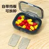 Lujo Ligero, Aspecto de Alta Gama, Mini Caja Portátil para Medicamentos, a Prueba de Polvo, a Prueba de Humedad, Caja Sellada de Silicona para Almacenamiento y Dispensación de Medicamentos