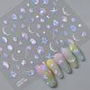 Redanco nuevos pegatinas para uñas con relieve 5D de medusa, estrella de mar, concha, luz, pegatinas adhesivas estéreo para uñas Dr-1012