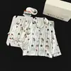 Pijama infantil de algodón nube para primavera y otoño transfronterizo, conjunto de manga larga con cuello camisero fino para niños, ropa de casa para niños mayores, comercio exterior