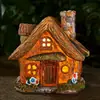 Adornos de Luz Solar Transfronterizos, Estatuas Creativas para Jardín Exterior, Manualidades de Resina Luminosa para Jardín