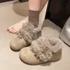 Sapatos Birkenstock femininos super estilosos, que aumentam a altura e com forro de fleece, nova coleção de inverno 2026, botas de neve quentes e fofas, sapatos quentes de algodão, estilo coreano