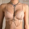 Corrente de mamilo de safira personalizada mais vendida na Amazon Corrente corporal de borboleta sexy europeia e americana Corrente para o peito para mulheres