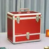 Caja de Joyas con Candado de Contraseña Gran Capacidad Estuche de Maquillaje Portátil Caja Multifuncional para Joyería de Mano Caja de Maquillaje Regalo de Princesa