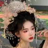 Accesorios Hanfu Corona de Cabello Estilo Hada Dinastía Song Adorno para el Cabello Impreso en 3D Corona de Flores Estilo Antiguo Sesión de Fotos Luo Shen Nuevo Accesorio para el Cabello para Mujeres