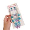 Conjunto de Colar, Brincos e Anel de Borboleta para Crianças Desenho Animado Acessórios Meninas Princesa Resina Joias Colar Transfronteiriço