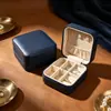 Caja de joyería portátil directa de fábrica con espejo, caja de joyería de lujo de alta gama, caja de almacenamiento de pulsera de cristal, collar, pendientes al por mayor