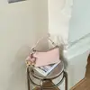 Bolsa Transversal de Ombro Simples Retrô para o Dia a Dia 2026 Tendência Cor Sólida Elegante Pequena Quadrada Feminina