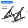 Suporte para laptop para mesa, ajustável em altura, liga de alumínio, suspenso para dissipação de calor, suporte de teclado dobrável portátil