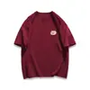 Camiseta de seda de leite de verão estilo universitário com estampa fofa de porquinho de desenho animado, manga curta para homens e mulheres, top casual soltinho