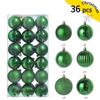 Bolas de Navidad Transfronterizas Juego de 36 Colgante Plástico Simple con Forma Especial Colgante DIY Adorno para Árbol de Navidad Decoración Navideña