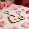Set de Llaveros de Rompecabezas de Madera con Forma de Corazón para Pareja Regalo Romántico para el Día de San Valentín Colgante Creativo para Pareja