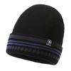 Chapéu de malha masculino inverno quente forro de lã grosso chapéu de gelo ao ar livre chapéu de equitação à prova de frio protetores de ouvido cabeça chapéu de lã