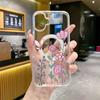 Capa Magnética de Celular Rosa Simples com Flores e Borboletas Mais Vendida na Europa e América para Apple 18Pm, Transparente e Anti-Queda para iPhone 15Pm