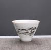 Juego de té kung fu blanco sebo taza de té cerámica mate blanco puro taza de cata de té taza maestra taza pequeña tazón de té taza individual