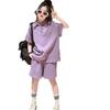 Traje de Verano para Niñas 2025 Nuevo Estilo Moda Infantil Camisa Polo de Manga Corta de Verano para Niñas Mayores Estilo Deportivo de Verano