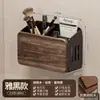 Estante de Almacenamiento para Secador de Pelo de Nogal Soporte de Pared sin Taladro para Lavabo de Baño Estante de Almacenamiento para Brochas de Maquillaje