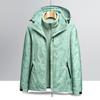 Chaqueta Hoja de Arce Tres en Uno Desmontable Dos Piezas Cortavientos Impermeable Primavera y Otoño Talla Grande Chaqueta de Senderismo