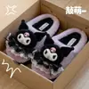 Pantuflas de algodón con temática de gato KT, estilo mujer, nueva colección invierno 2026, suela gruesa, antideslizantes, de felpa, cálidas y adecuadas para uso en interiores