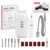 Lima de Uñas Multifuncional Recargable Removedor Eléctrico de Uñas Pulidor con Almacenamiento de Brocas para Salón de Uñas Uso en Casa