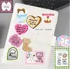 50 Adesivos Fofos Coréanos Coração Mazzzzy Adesivos para Graffiti de Presente DIY Adesivos para Decoração de Mala Venda por Atacado