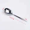 Productos Semi-terminados de Cuchara y Tenedor de Acero Inoxidable 304 Mango de Cerámica Ferretería Mango de Silicona Accesorios para Cucharas Vajilla de Acero Inoxidable