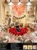 Accesorios para propuesta, sorpresa romántica, montaje de escena creativa, globos, luces de letras, decoraciones de San Valentín, decoración de interiores