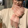 Bufanda de Lana Personalizada con un Toque de Lujo, Versátil para Hombres y Mujeres, Engrosada para Otoño e Invierno, Nueva Bufanda Cálida para el Cuello con Parches de Cuadros