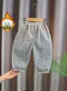 Pantalones jogger florales forrados de forro polar para niñas, pantalones largos cálidos de otoño e invierno para niñas pequeñas, pantalones de chándal versátiles y elegantes, envío directo disponible